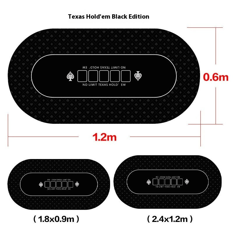 Game Poker Rubber Table Mat Square Round Chips